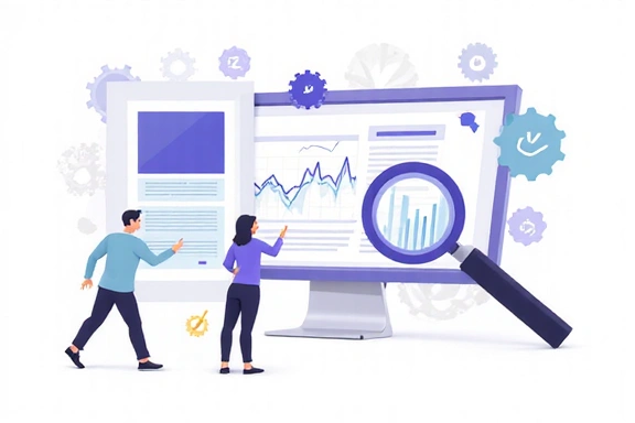 Diagramm zur Website-Analyse mit Datenpunkten